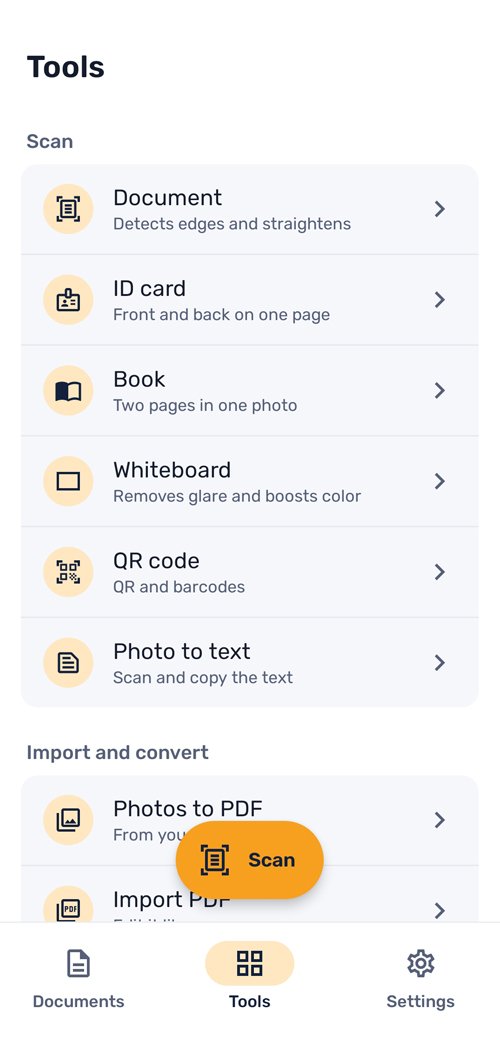 PDF tools in ShotPaper